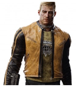 Wolfenstein 2 Brian Bloom (William Blazkowicz) Yellow Leather Jacket